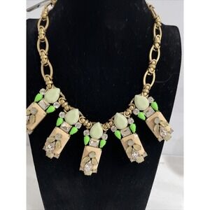 J.CREW FACETED CRYSTAL  BEADED Choker/Bib NECKLACE